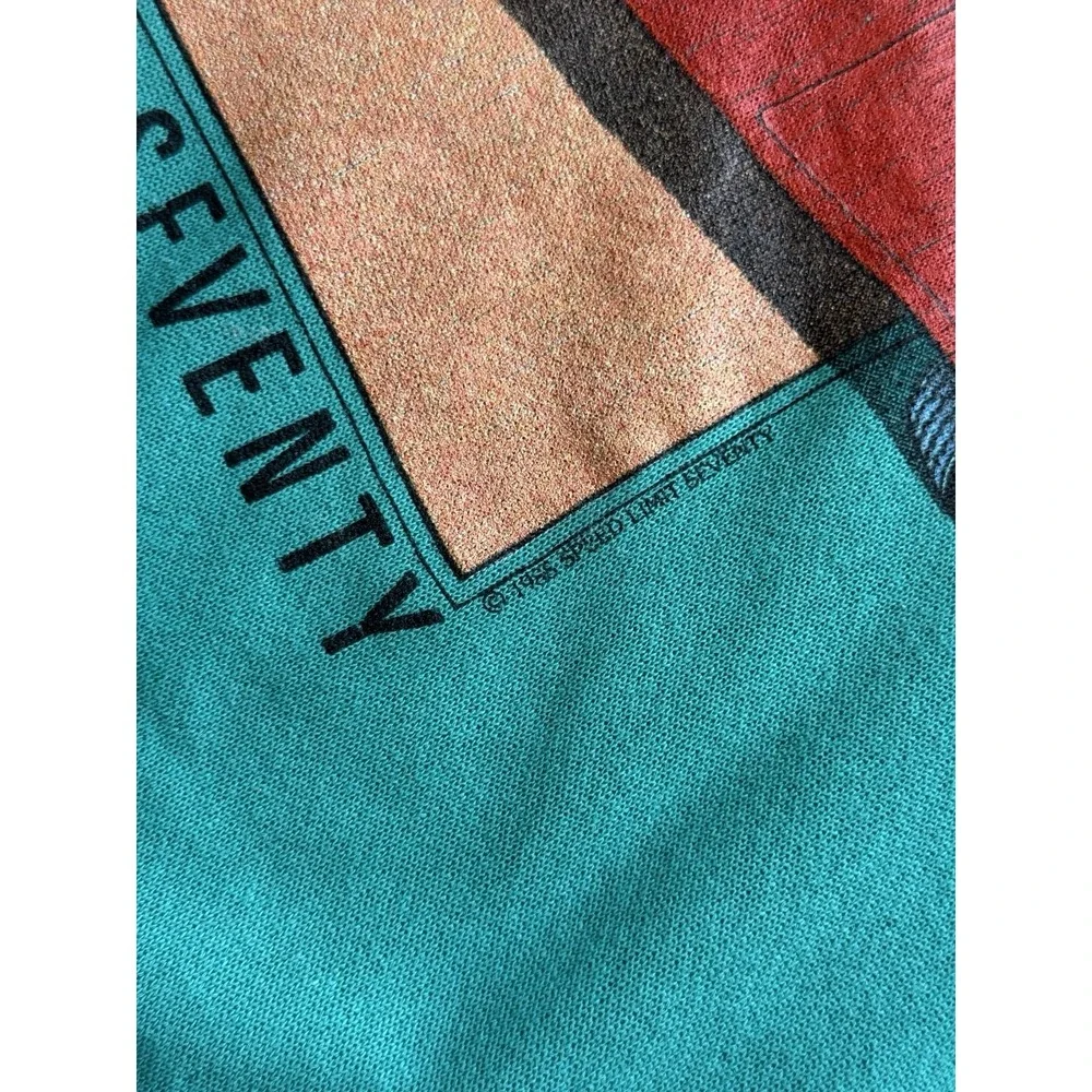 VTG 80s California Classic Cars Racing NASCAR Teal Crewneck Sweater (L) Limit 70